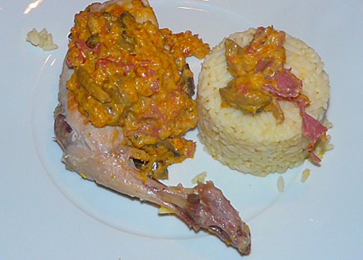 Cuisiner un lapin sauce bacon et champignons au robot cuiseur